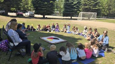 winlaw students learn in circle about the four directions