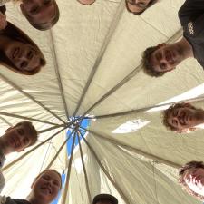 faces in tipi