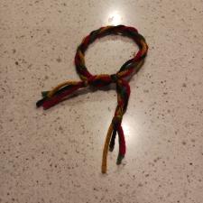 student sample of fingerweaving